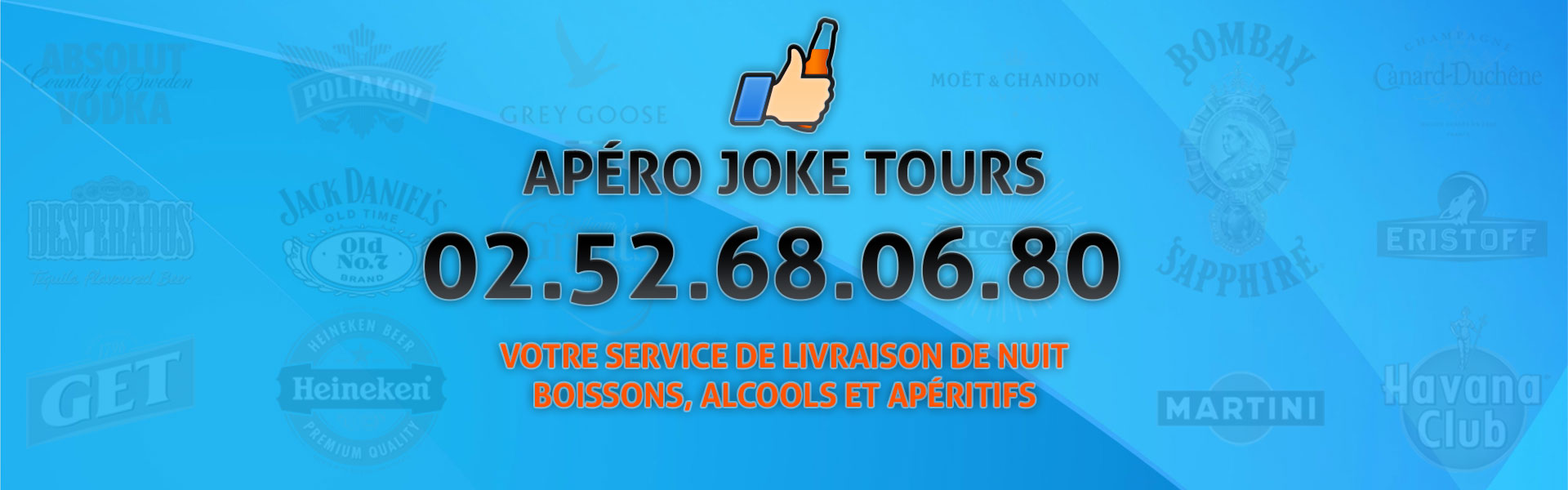 Cover Apéro Joke Tours - Livraison de boisson, apéritif et alcool de nuit à domicile
